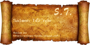 Salmen Tünde névjegykártya